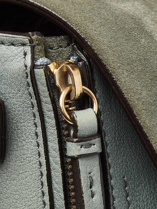 Chloe Light Blue Leather/Suede Small Faye Backpack Bag main image 7